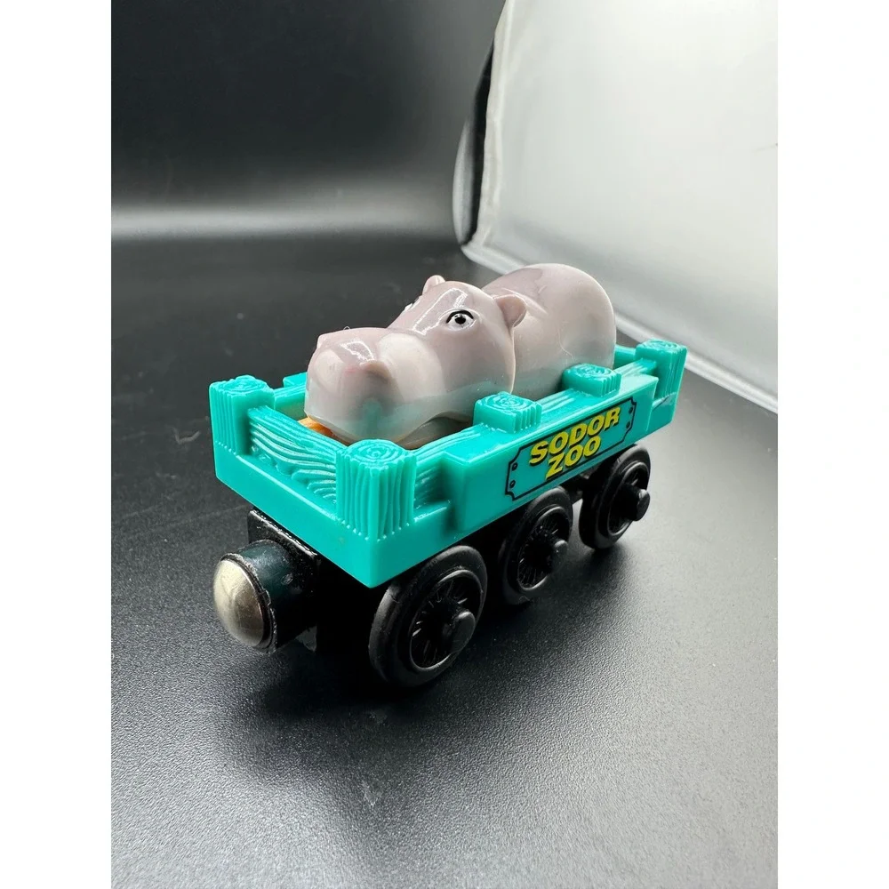 Thomas & Friends Wooden Railway‎ Hippo Car Sodor Zoo Learning Curve 2003 Teal